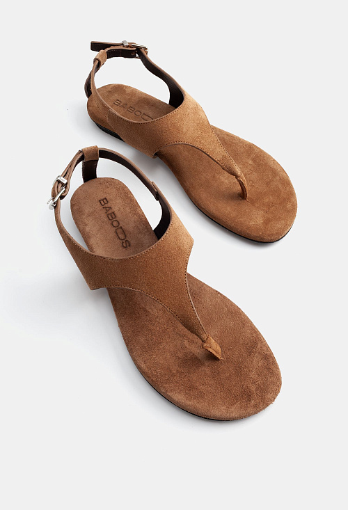 Сандалии на тонкой подошве Beige Suede BABOOS  