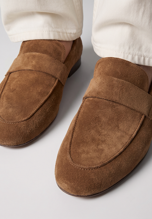 Лоферы мягкие Tan Suede BABOOS  