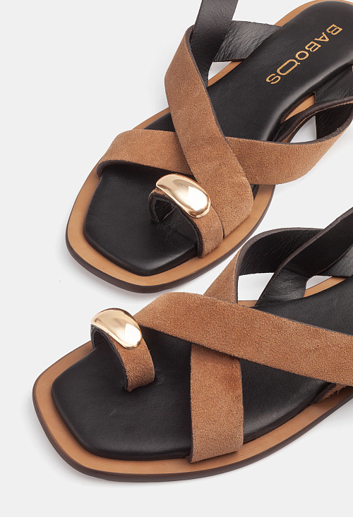 Сандалии гладиаторы Beige Suede BABOOS  