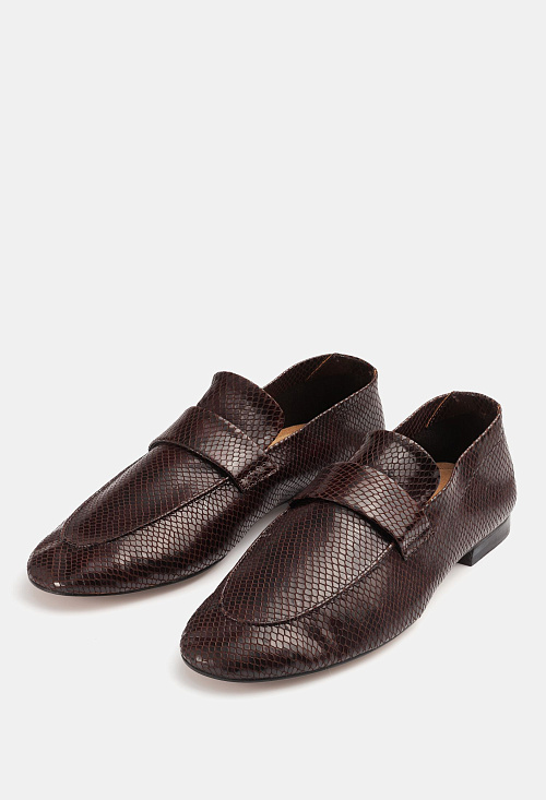 Лоферы мягкие Brown Lizard BABOOS  