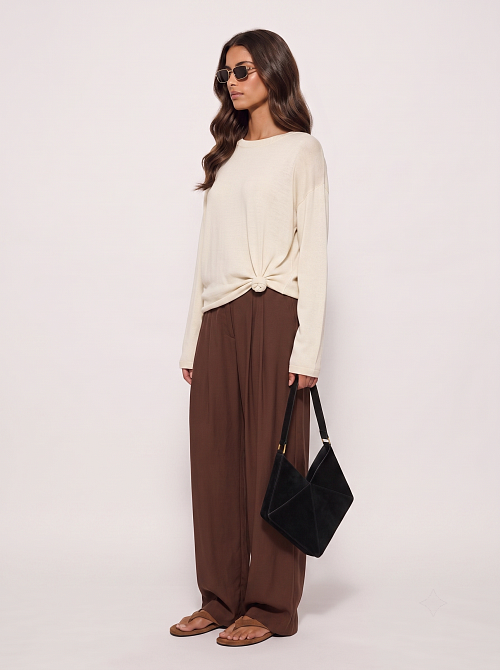 Сандалии вьетнамки Beige Suede BABOOS  